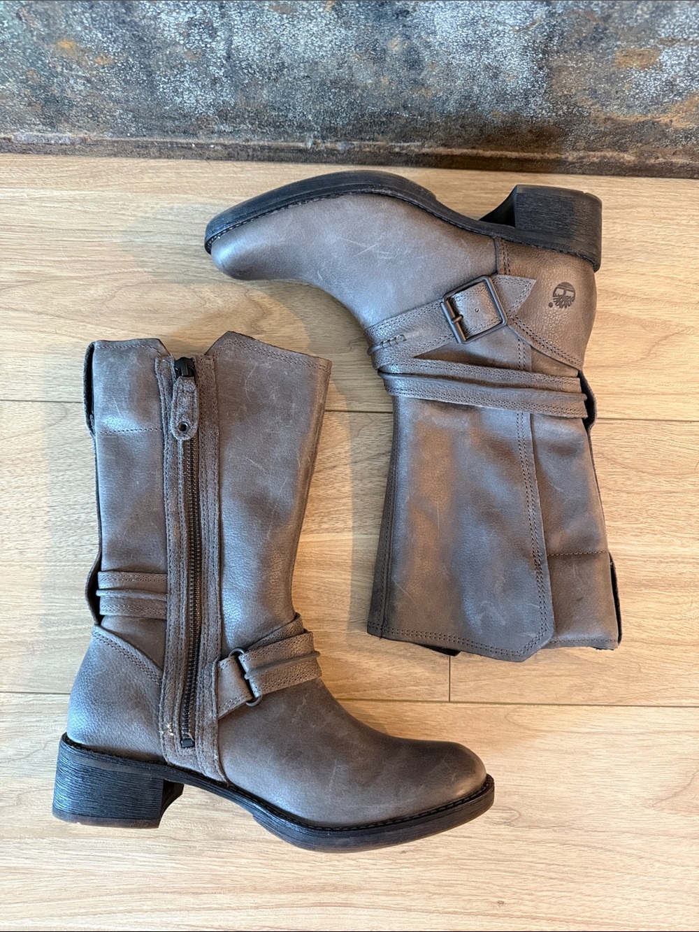 Timberland whittemore mid grey leather boots